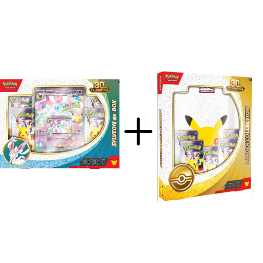Pokémon 30th Anniversary Celebration EX Box Sylveon + 30th Celebration Binder