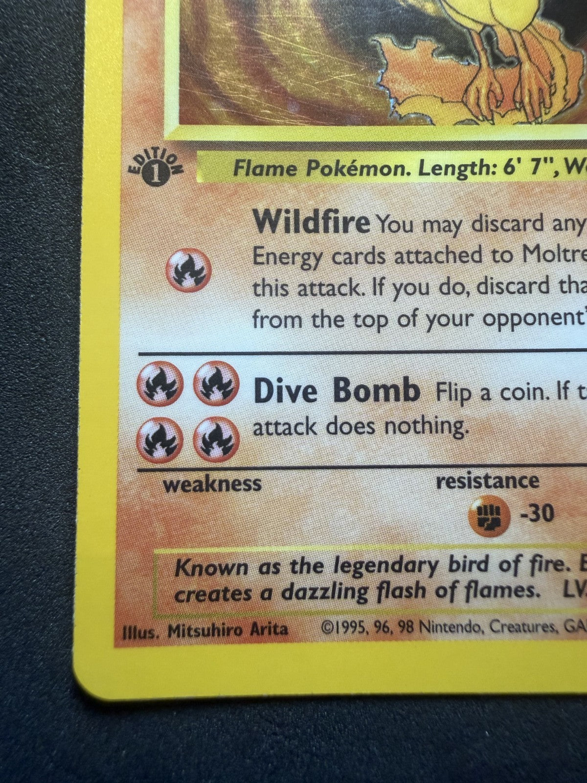 Pokemon: Moltres 12/62 - 1st Edition Fossil - Holo Rare - LP