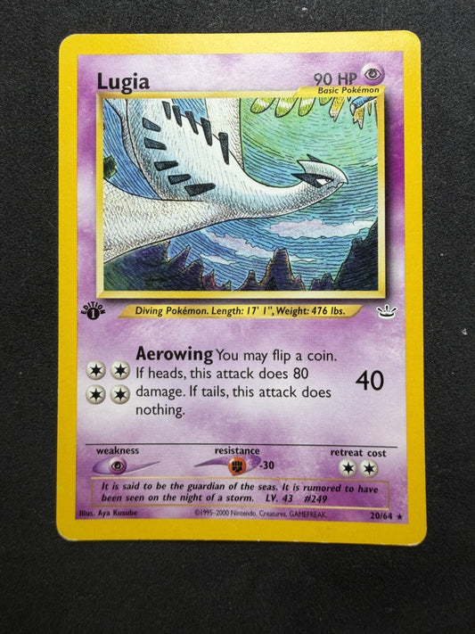 Pokemon TCG: Lugia [1st Edition] #20 Pokemon Neo Revelation Non Holo - LP