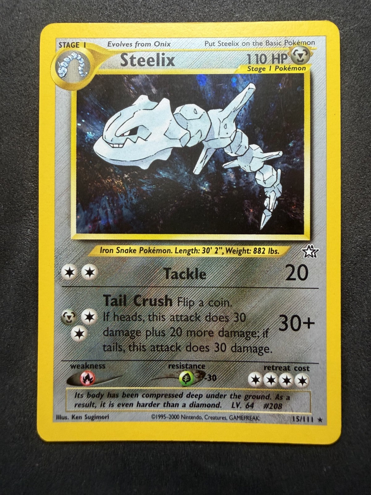 Steelix 15/111 Holo Neo Genesis - Pokemon Card - LP