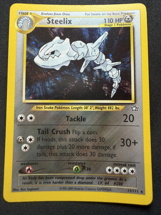 Steelix 15/111 Holo Rare Neo Genesis Pokemon Unlimited Holo - LP