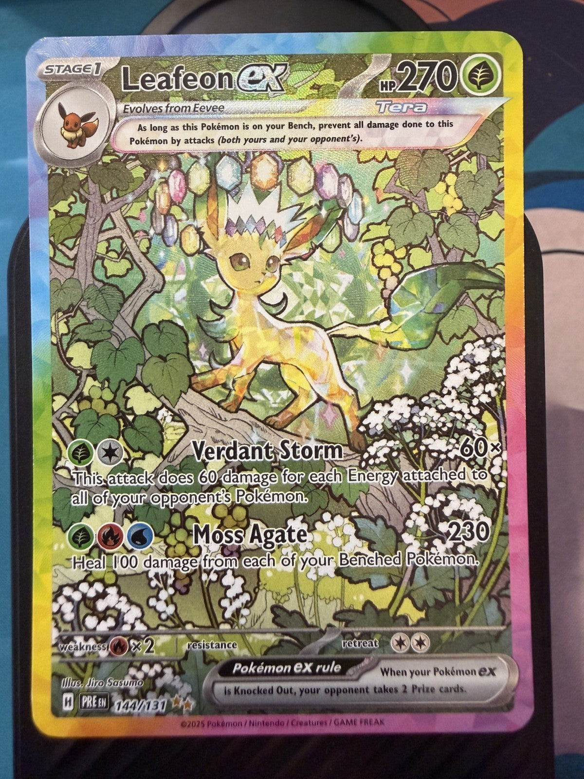 Leafeon Ex - 144/131 - Special Illustration Rare - Prismatic Evolutions - NM