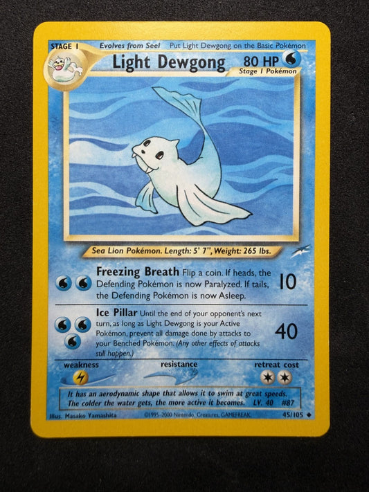 Pokemon TCG: Light Dewgong #45 Pokemon Neo Destiny - NM