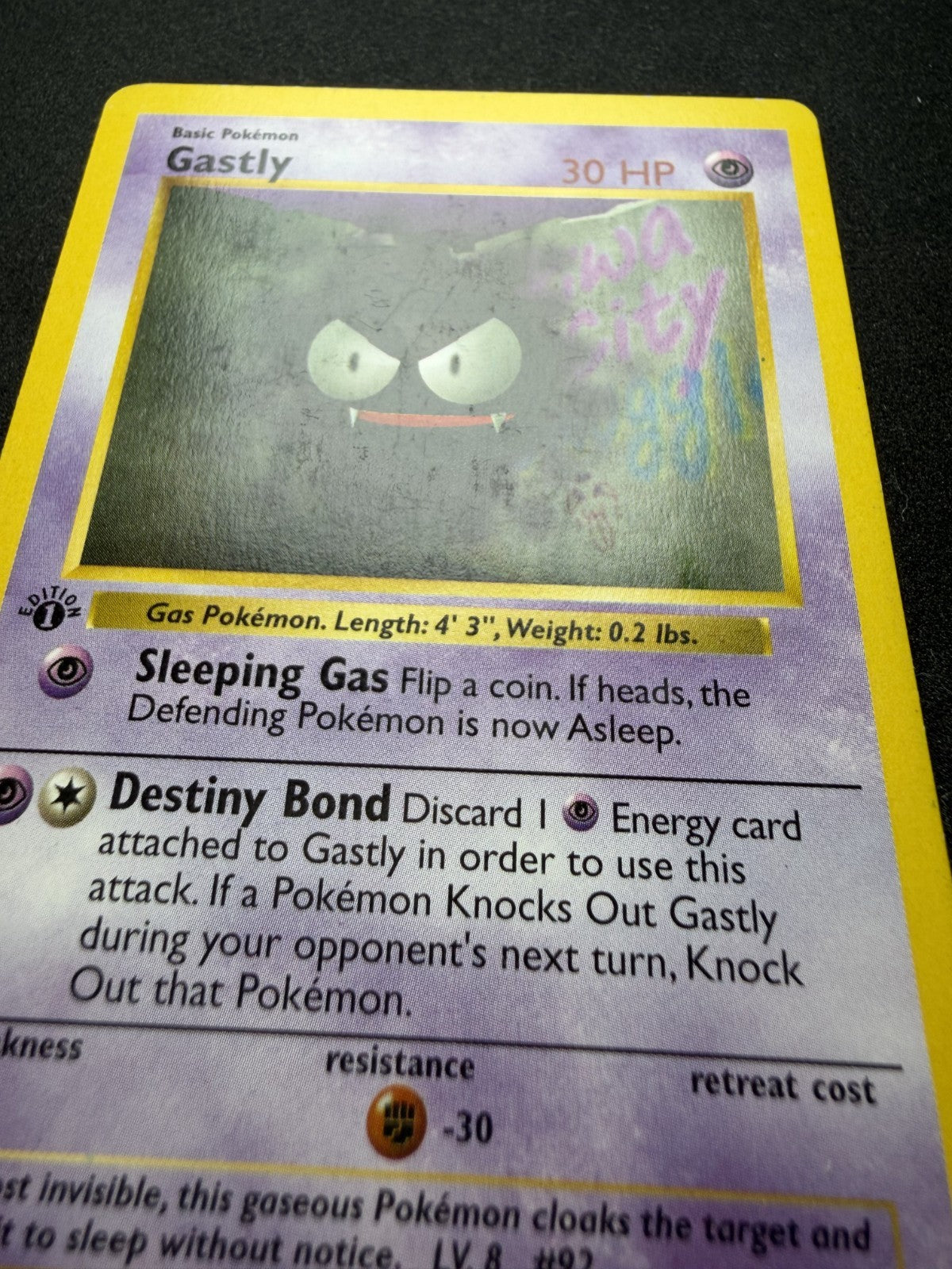 Pokemon TCG: Gastly [1st Edition] #50 shadowless - LP