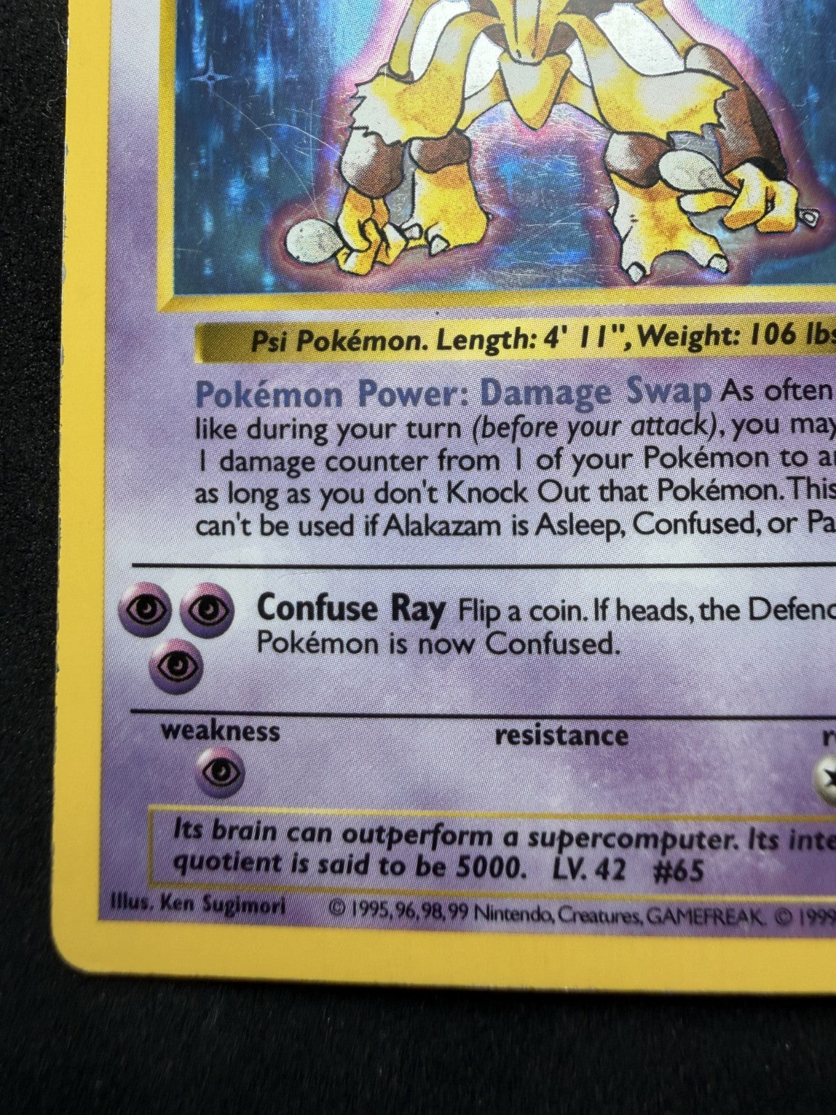 Pokemon TCG: Alakazam [Shadowless] #1 Pokemon Base Set - MP