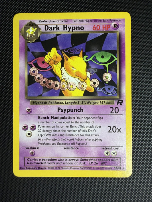 Dark Hypno 26/82 Rare Team Rocket Pokemon Unlimited - NM