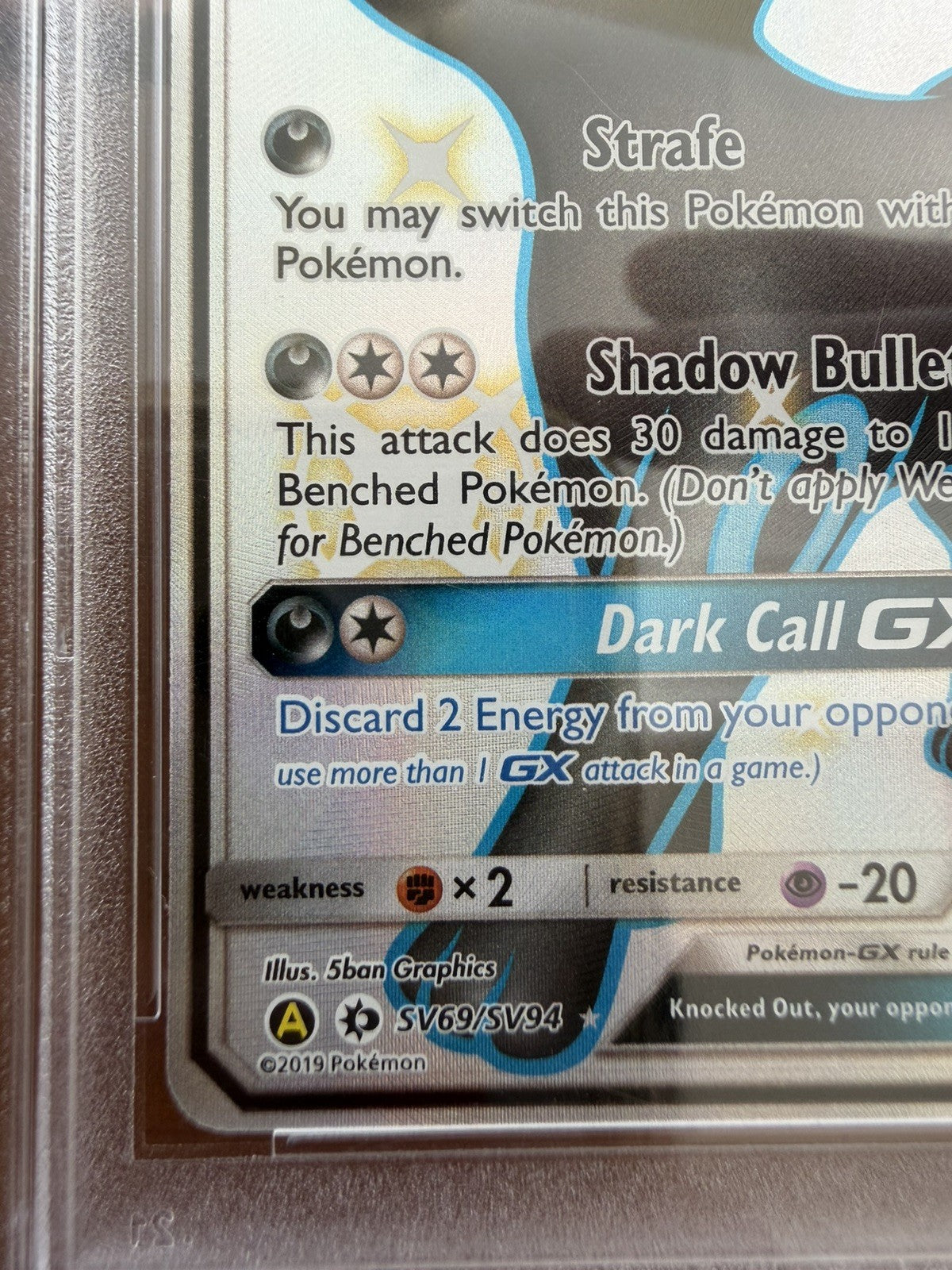 Pokémon TCG Umbreon GX Hidden Fates Sv69/Sv94 Holo Full Art Pokémon - PSA 10
