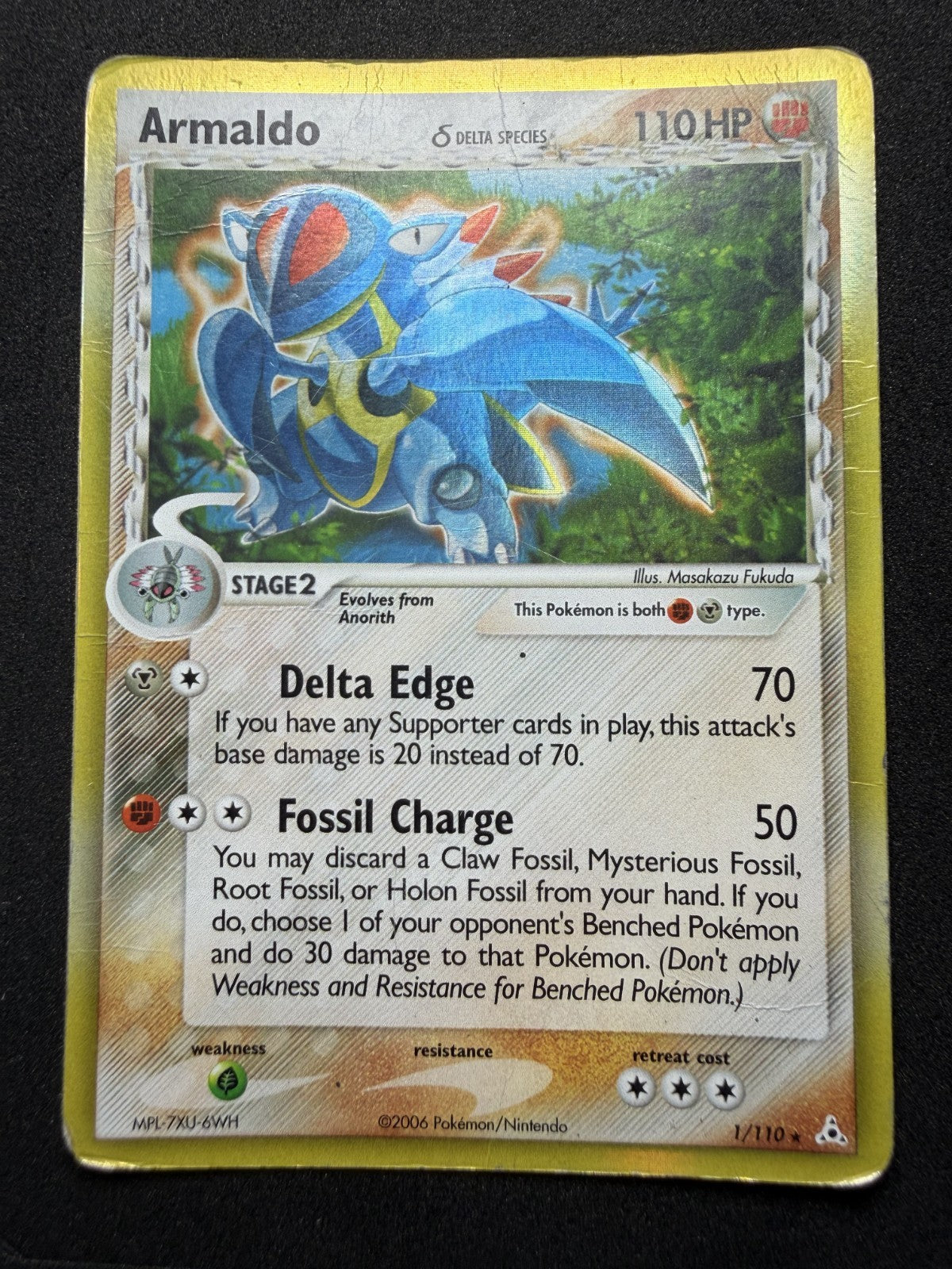 Armaldo 1/110 Reverse Holo Rare Holon Phantoms Pokemon - HP