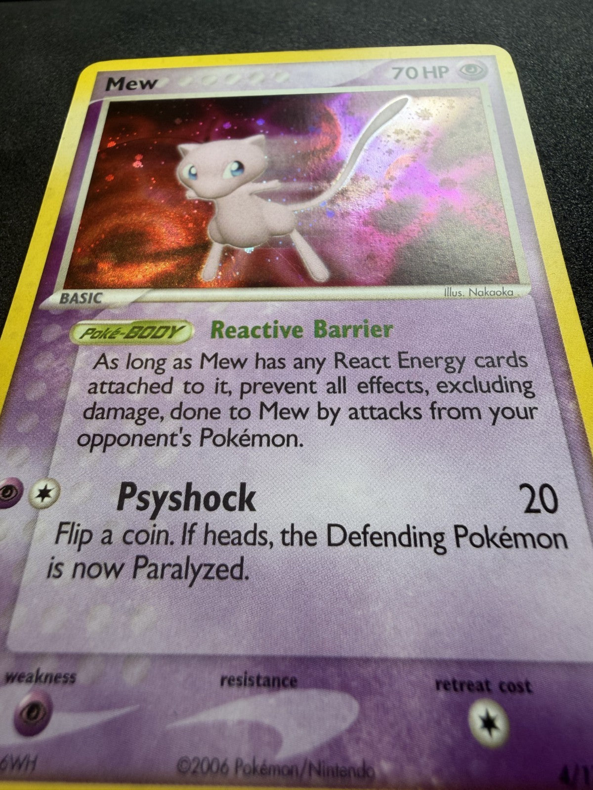Mew - 4/17 - 2006 Pop Series 4 Promo - Holo Rare - & SWIRL - NM