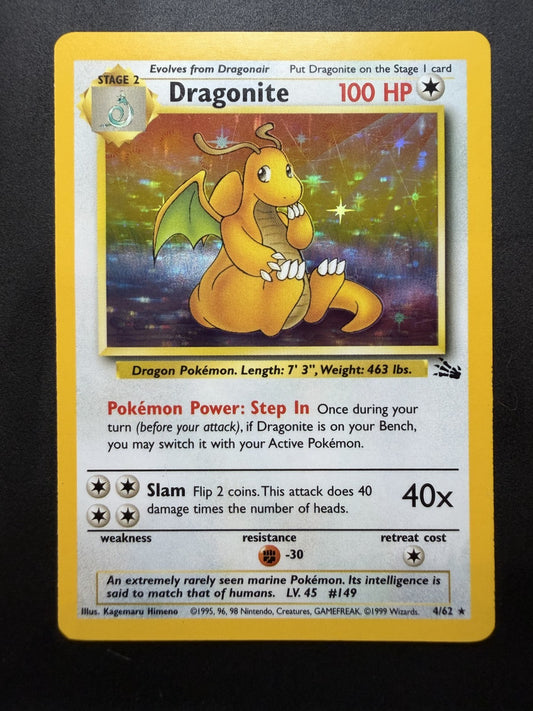 Dragonite 4/62 – Holo Rare – Fossil Set – Pokémon Card - MP