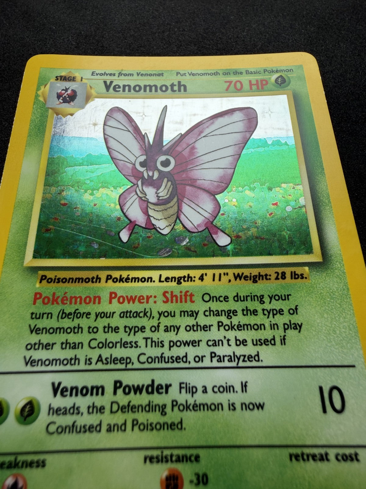 Pokemon TCG: Venomoth [No Symbol] #13 Pokemon Jungle Holo - LP