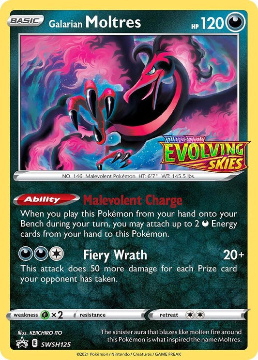 Galarian Moltres (Prerelease) SWSH125 Sword & Shield Promo Pokemon - NM