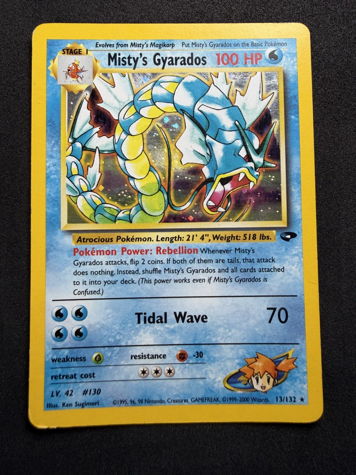 Misty's Gyarados 13/132 Holo Rare Gym Challenge 2000 Pokemon - MP