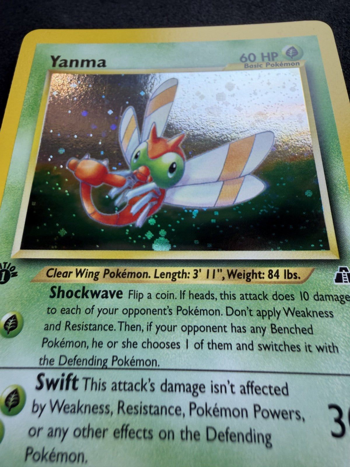 2001 Pokemon Neo Discovery Yanma Rare Holo 1st Edition 17/75 - NM