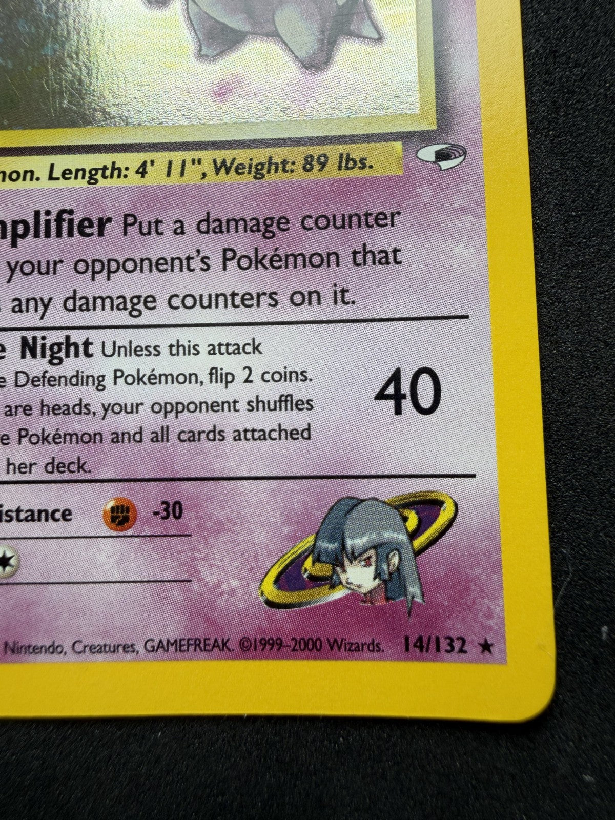 Pokemon TCG: Sabrina's Gengar #14 Pokemon Gym Heroes Holo - LP & SWIRL