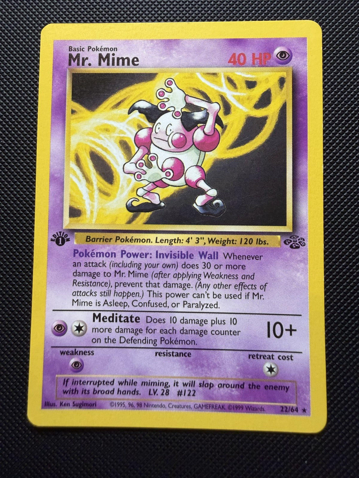 Wizards Pokémon TCG Jungle Mr. Mime 22/64 1st Edition - NM
