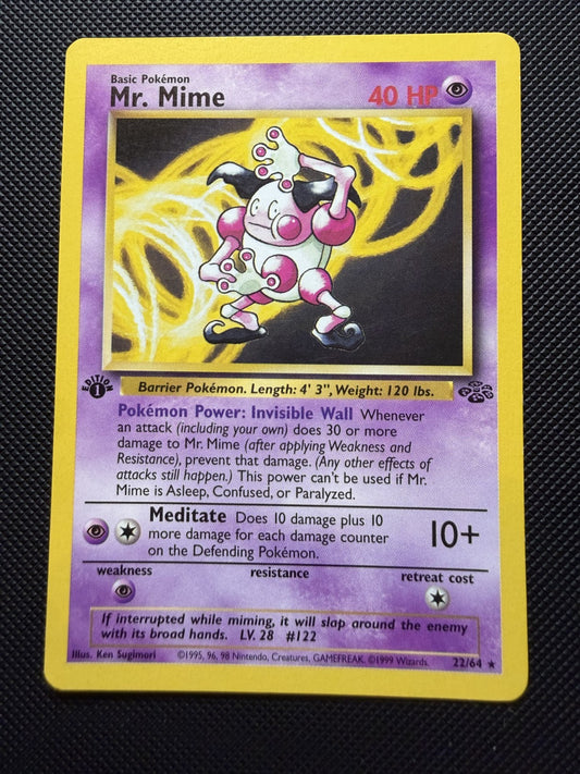 Wizards Pokémon TCG Jungle Mr. Mime 22/64 1st Edition - NM