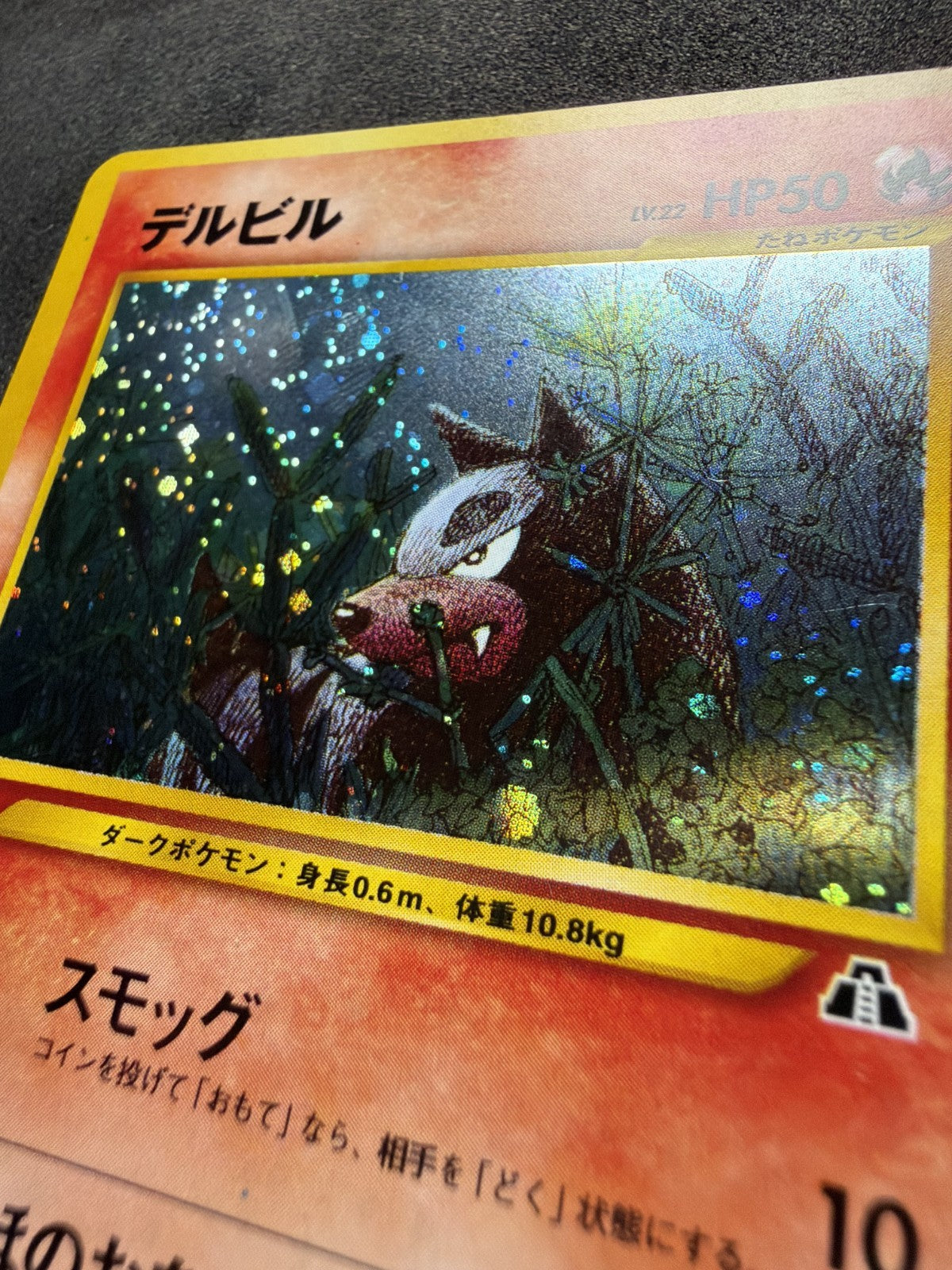 Houndour #228 Pokemon Japanese Crossing the Ruins - & Corner Swirl - NM