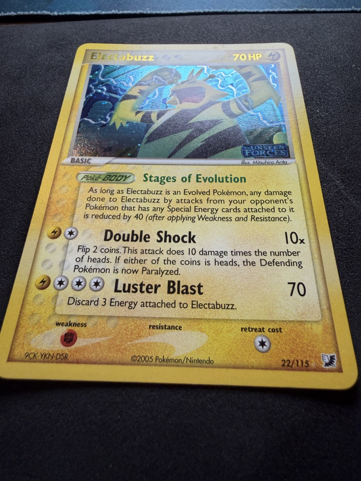 Electabuzz 22/115 Rare Unseen Forces Pokemon Reverse Holo - NM