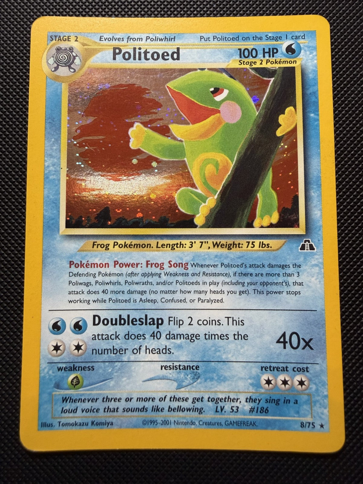 Pokemon Politoed 8/75 Holo Neo Discovery Holo WOTC - LP+