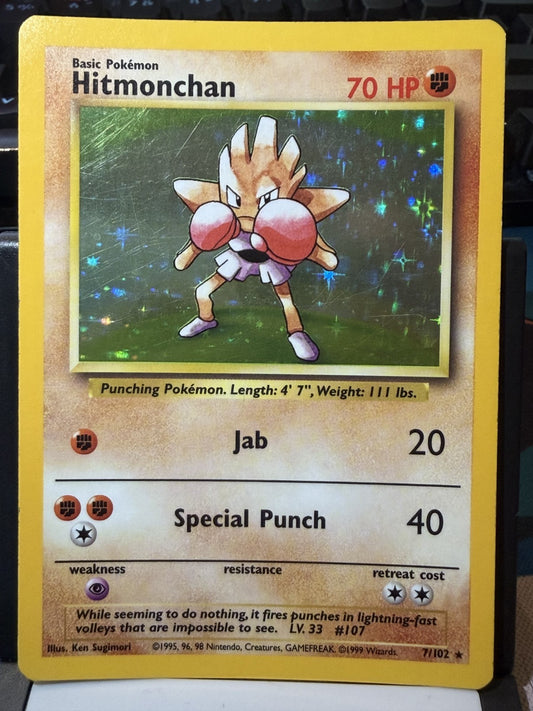 Hitmonchan #7 Pokemon Base Set - MP