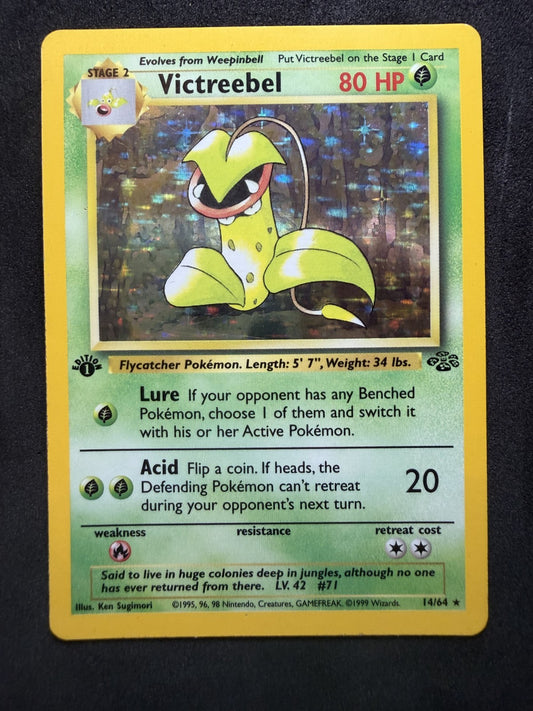 Pokemon TCG - Victreebel 14/64 1st Edition Holo Jungle Set WOTC - LP