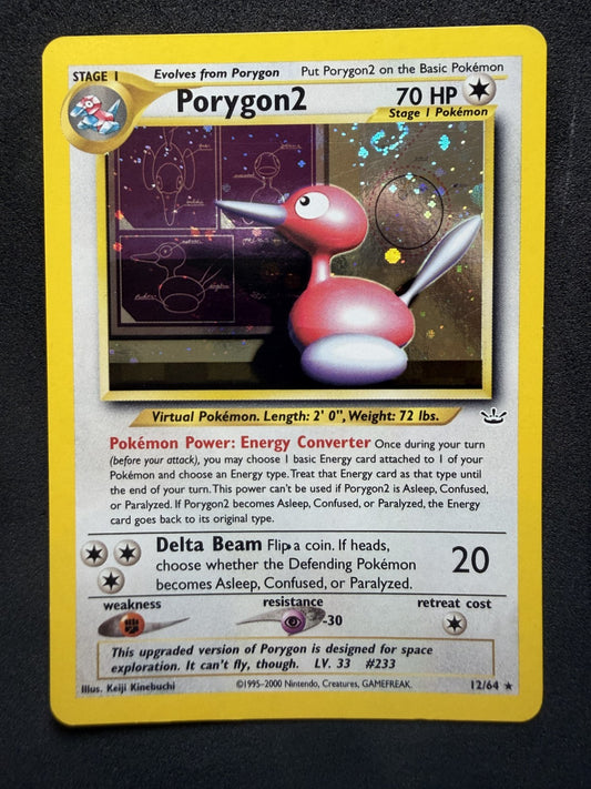 Pokémon TCG Porygon2 12/64 Neo Revelation Holo - SWIRL 🌀 - LP