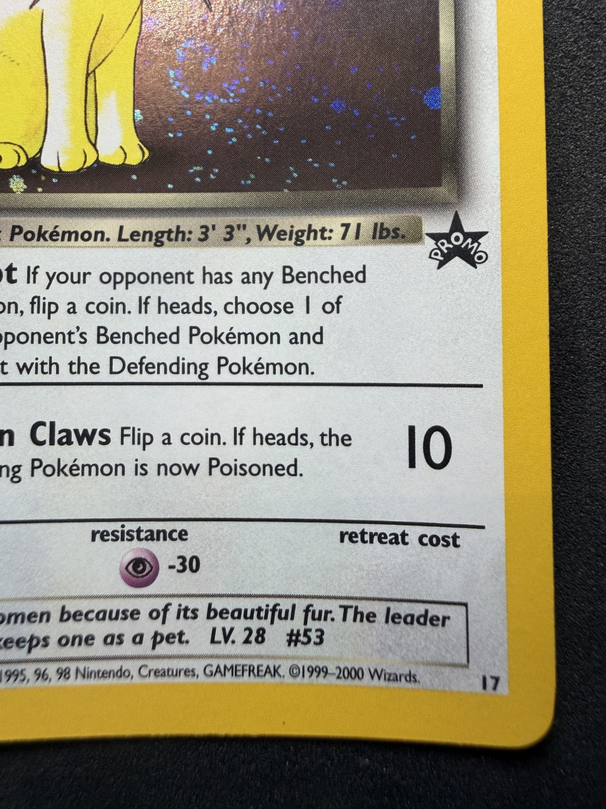 Pokémon TCG - Dark Persian - Black Star Promo #17 - & SWIRL 🌀 - NM