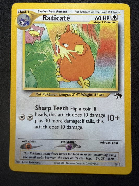 Raticate 6/18 Southern Islands 2001 Pokemon Card Rare - LP