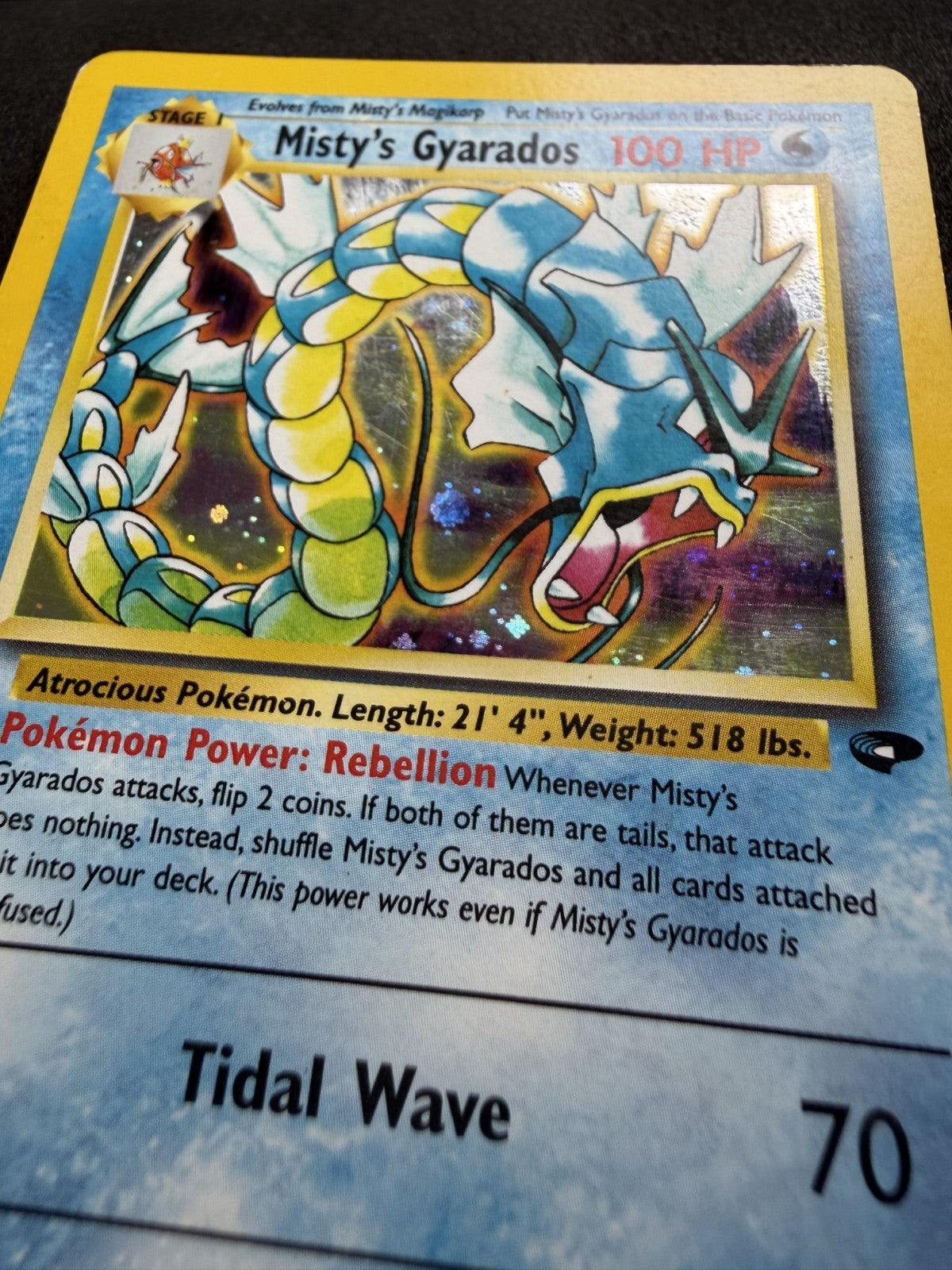 Misty's Gyarados 13/132 Holo Rare Gym Challenge 2000 Pokemon - MP