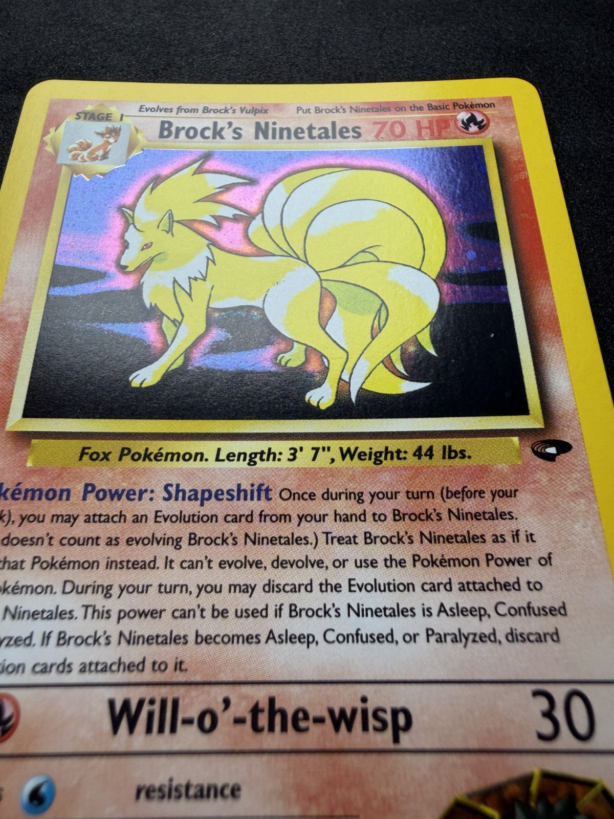 Pokemon TCG: Brock's Ninetales #3 Pokemon Gym Challenge Holo - NM