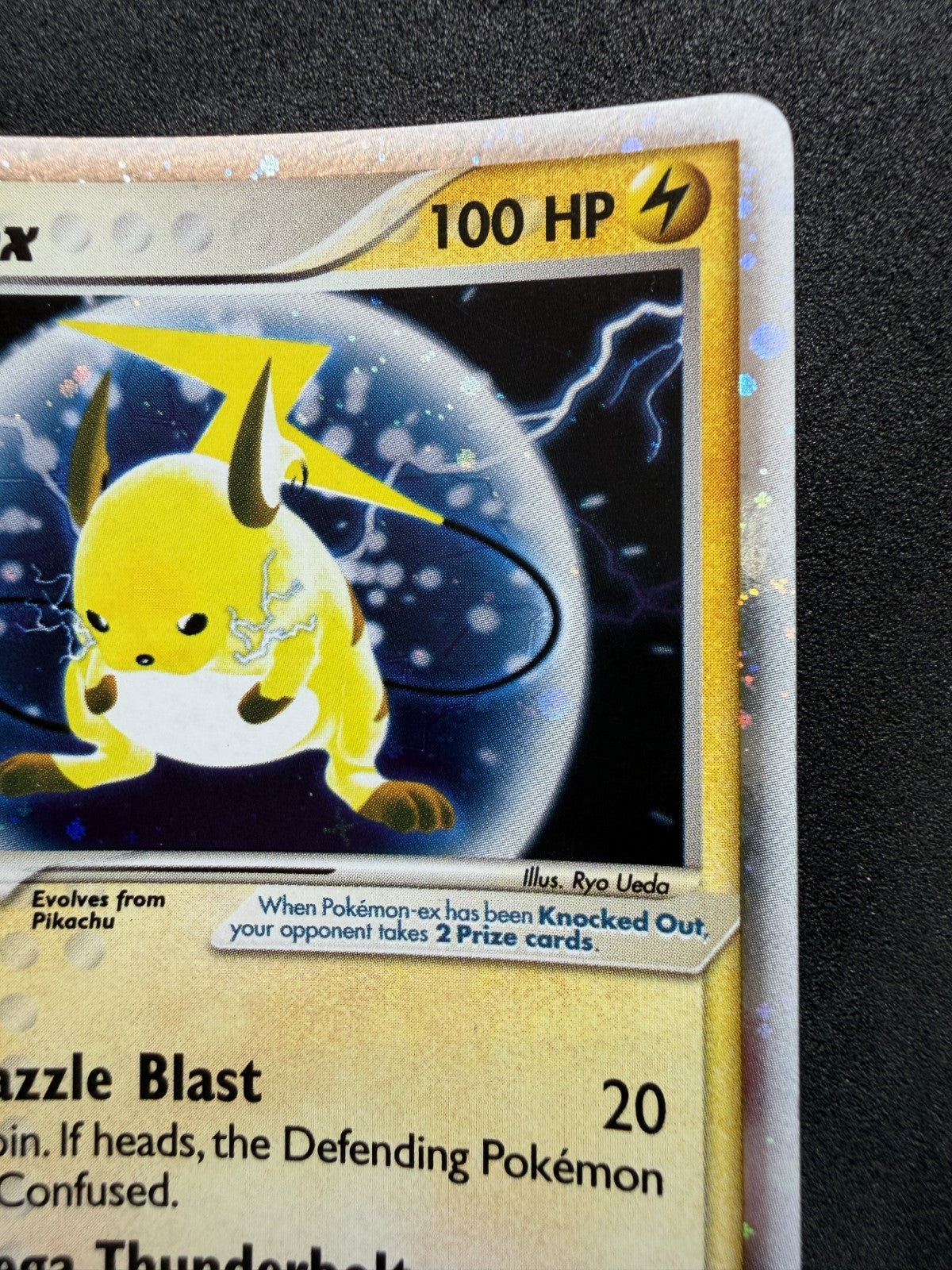 Raichu ex - 98/100 - Ultra-Rare Ex Sandstorm - & TRIPLE SWIRL - LP