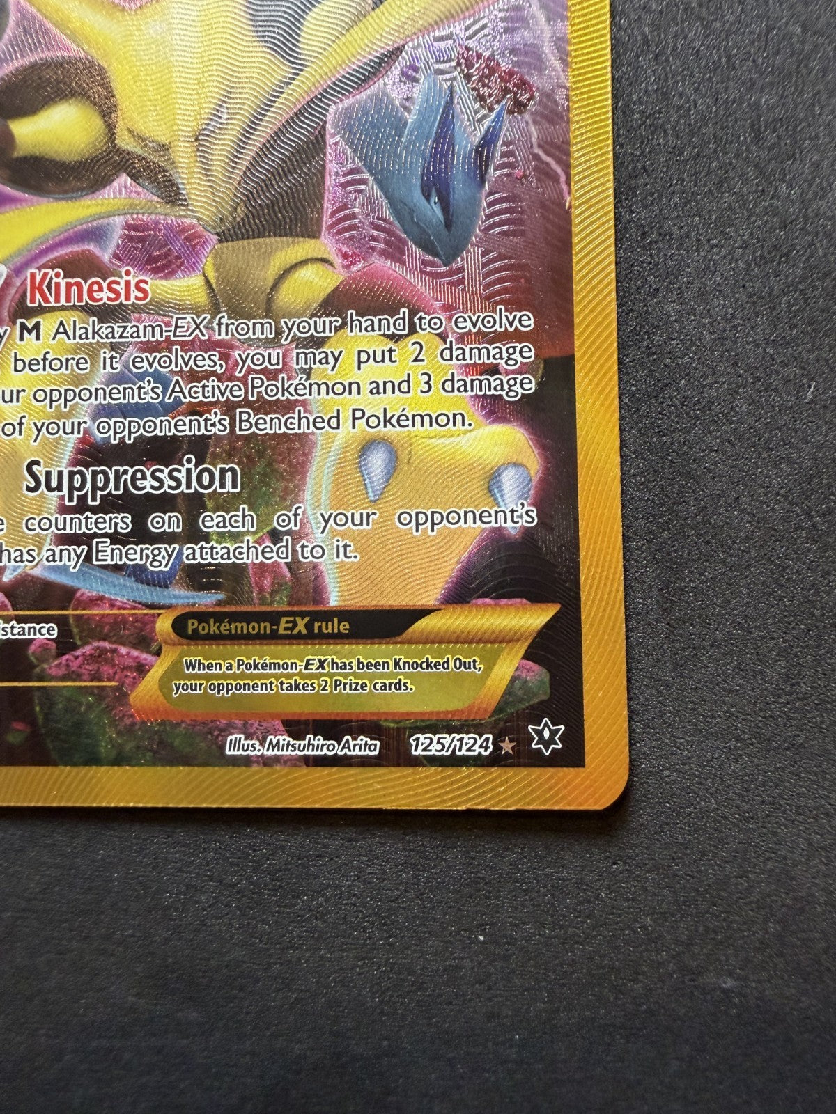 Pokémon TCG Alakazam-EX Fates Collide 125/124 Holo Secret Rare - NM