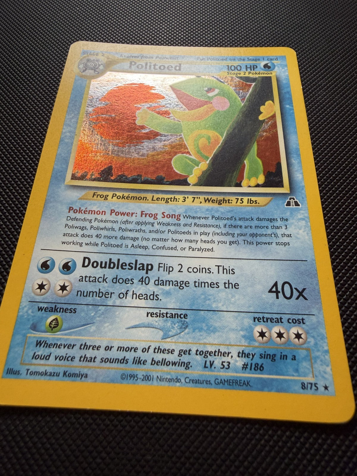 Pokemon Politoed 8/75 Holo Neo Discovery Holo WOTC - LP+