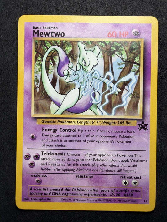 Mewtwo #12 Rare Black Star Promo WoTc Pokemon Card - NM