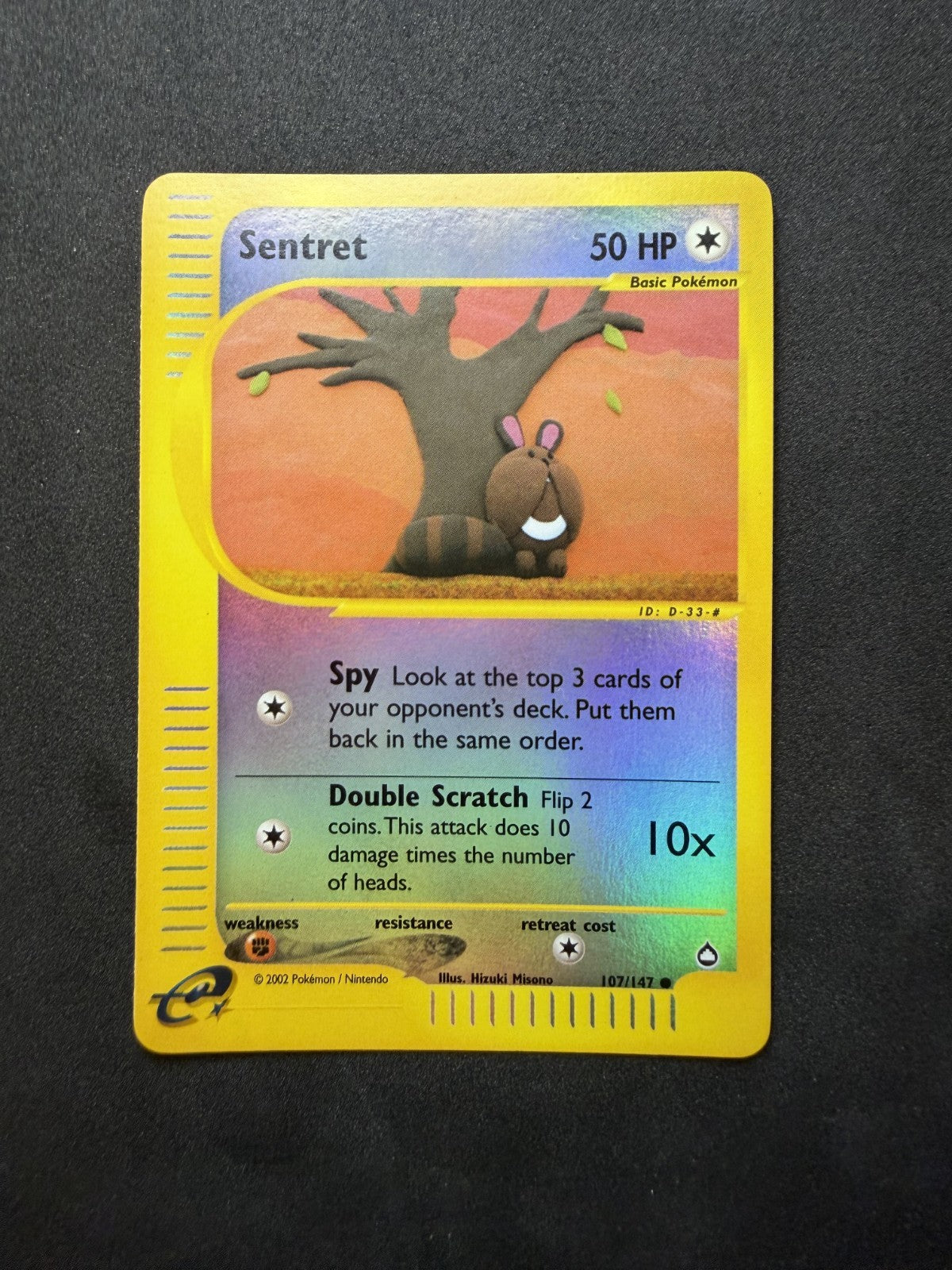 Sentret [Reverse Holo] #107 Pokemon Aquapolis - NM