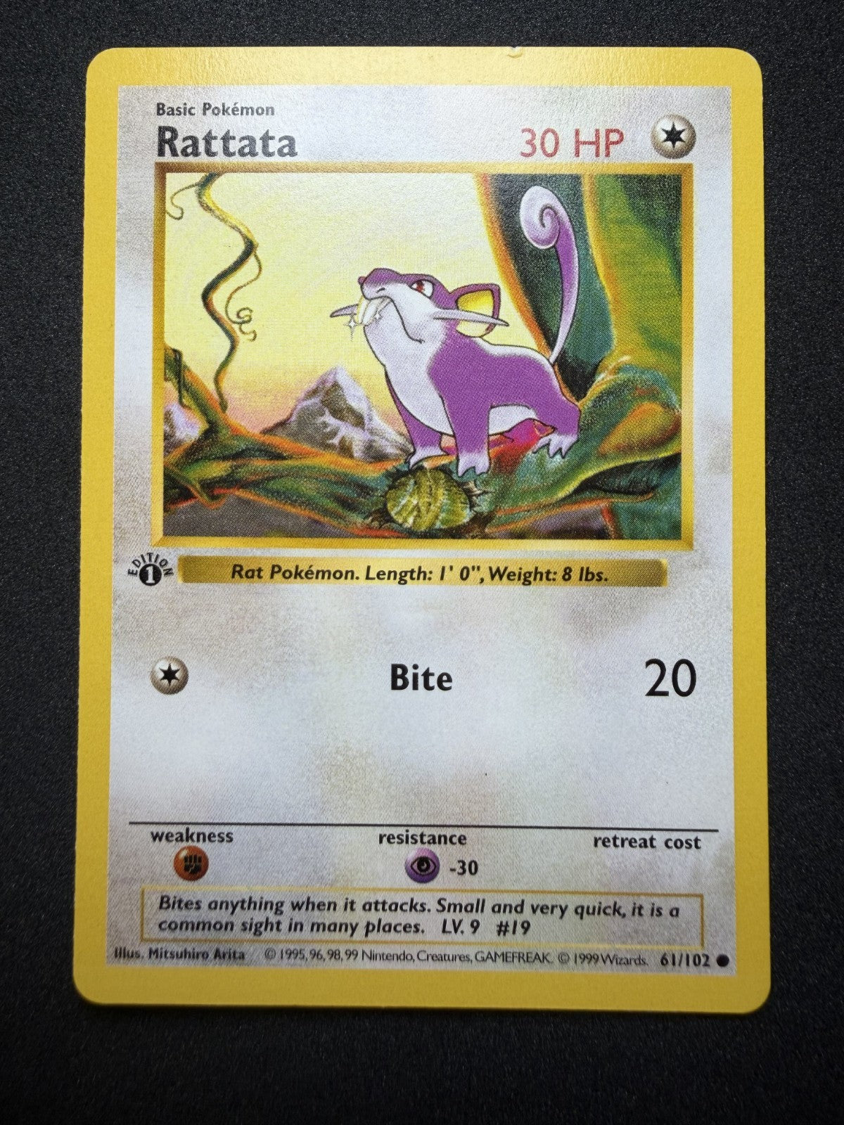 Pokemon TCG: Rattata [1st Edition] Shadowless #61 - LP