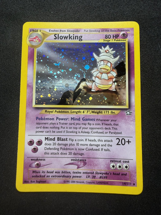 Slowking 14/111 Neo Genesis Holo Rare Pokémon - & SWIRRLLL - NM