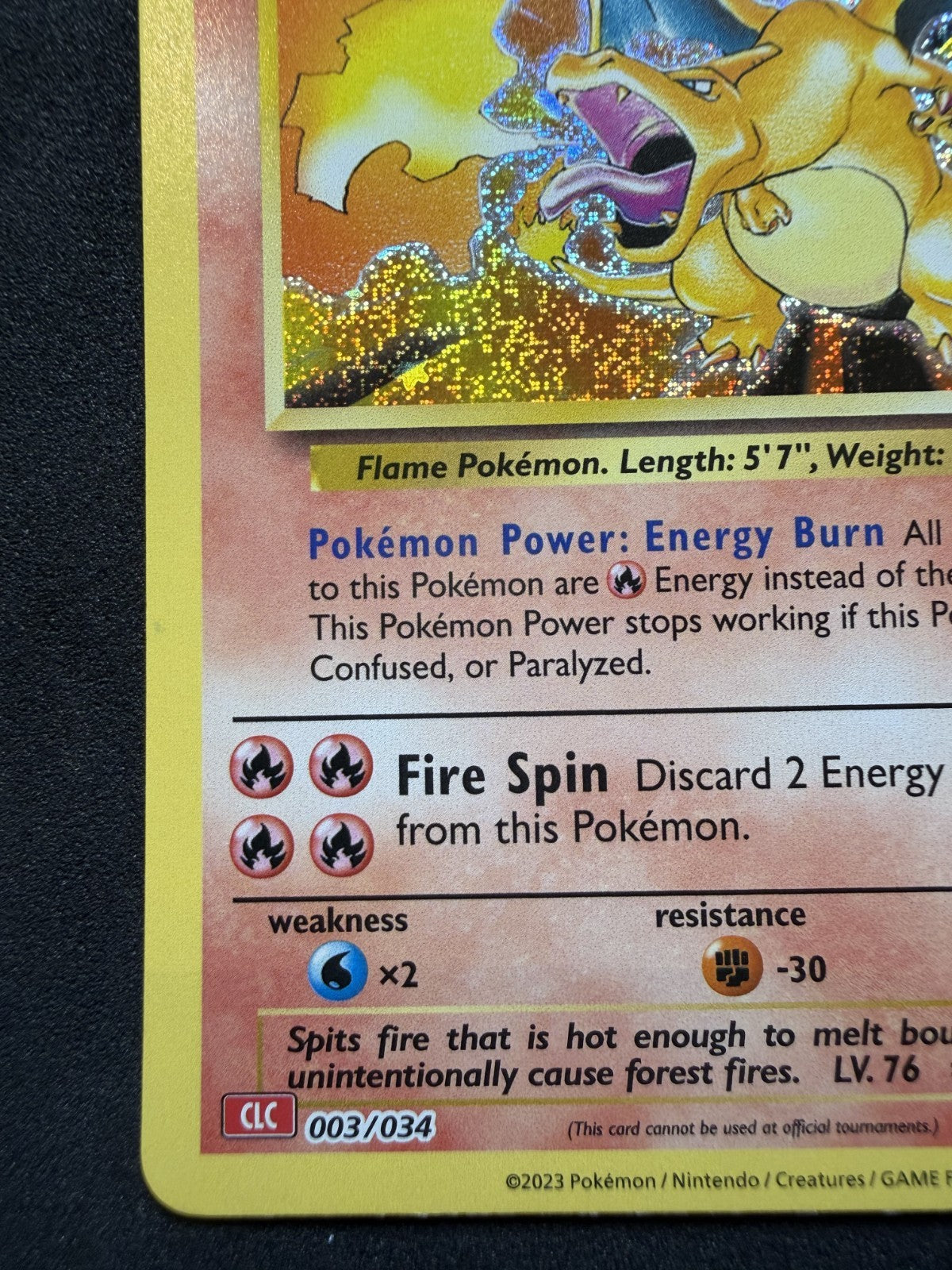 Pokémon TCG - Classic Collection 2023 - Charizard 003/034 - Cosmos Holo - NM