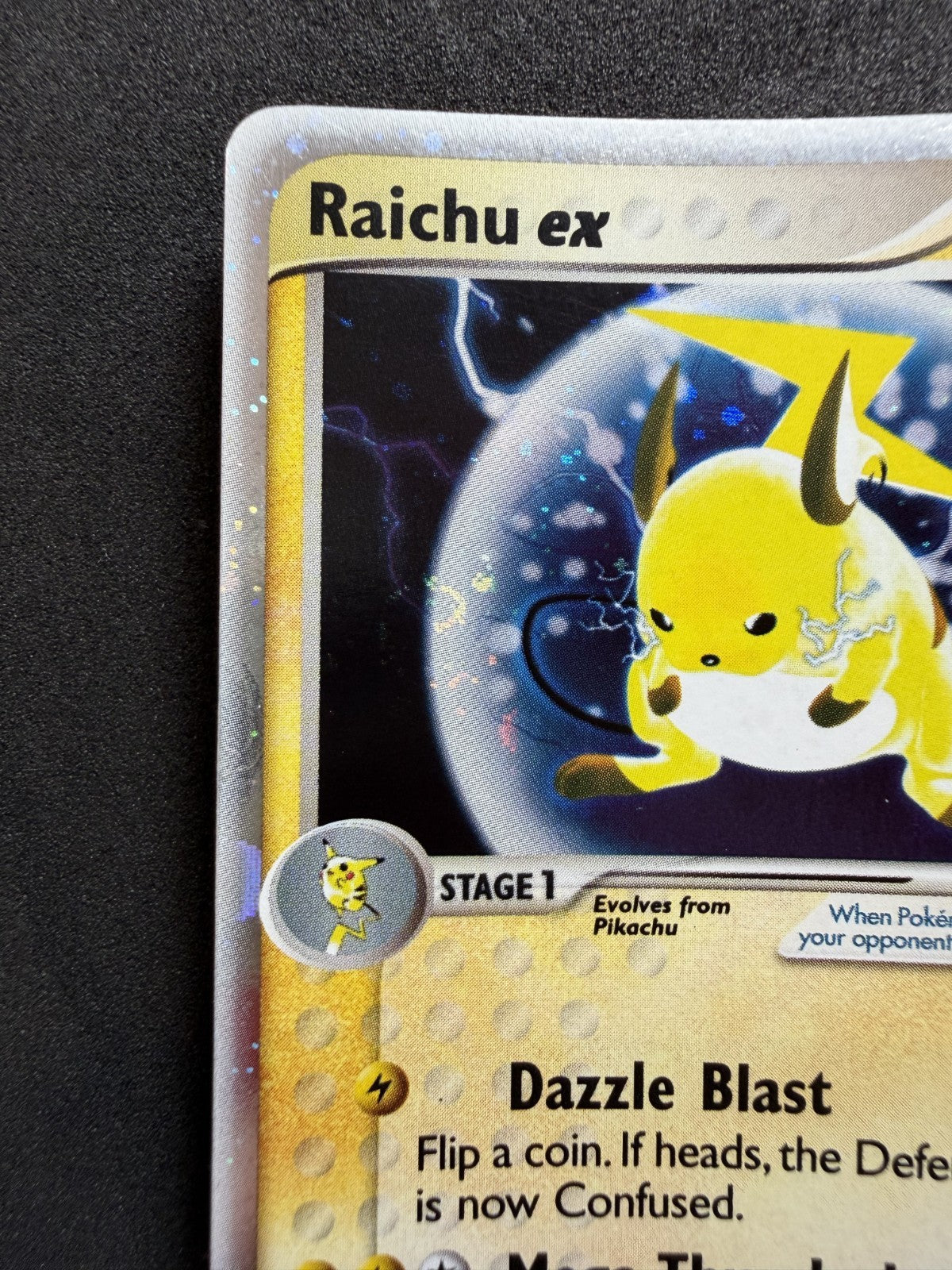 Raichu ex - 98/100 - Ultra-Rare Ex Sandstorm - & TRIPLE SWIRL - LP