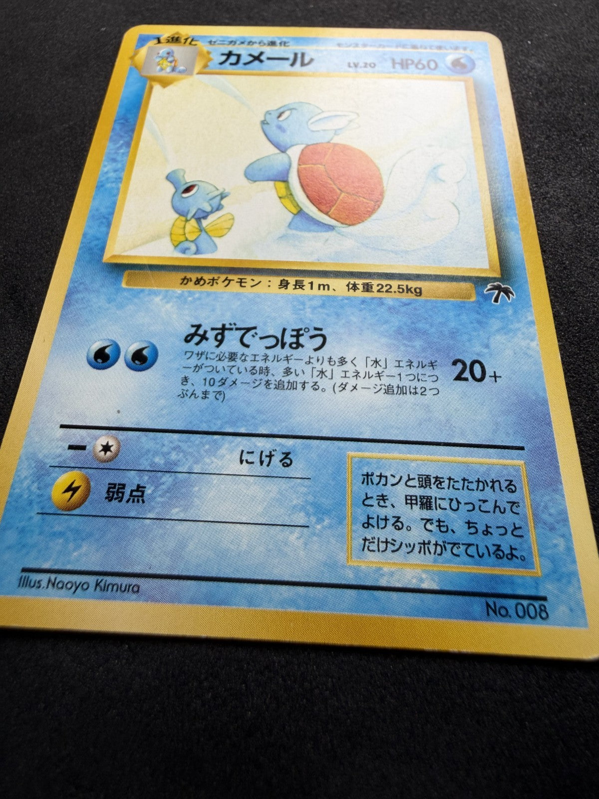 Japanese Pokémon Southern Islands Jungle Pokemon Wartortle #8 Rare - LP