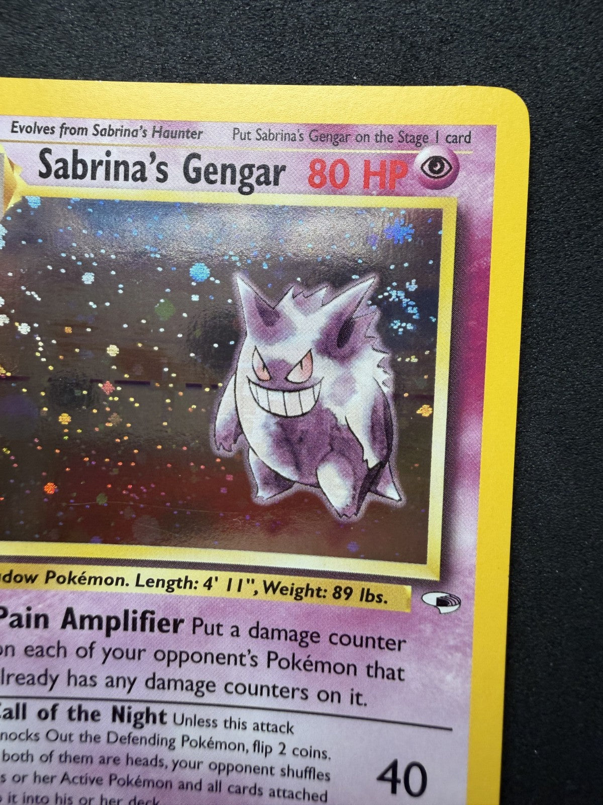Sabrina's Gengar 14/132 Gym Heroes 1st Ed Holo Vintage Pokemon - & SWIRLLL - VLP