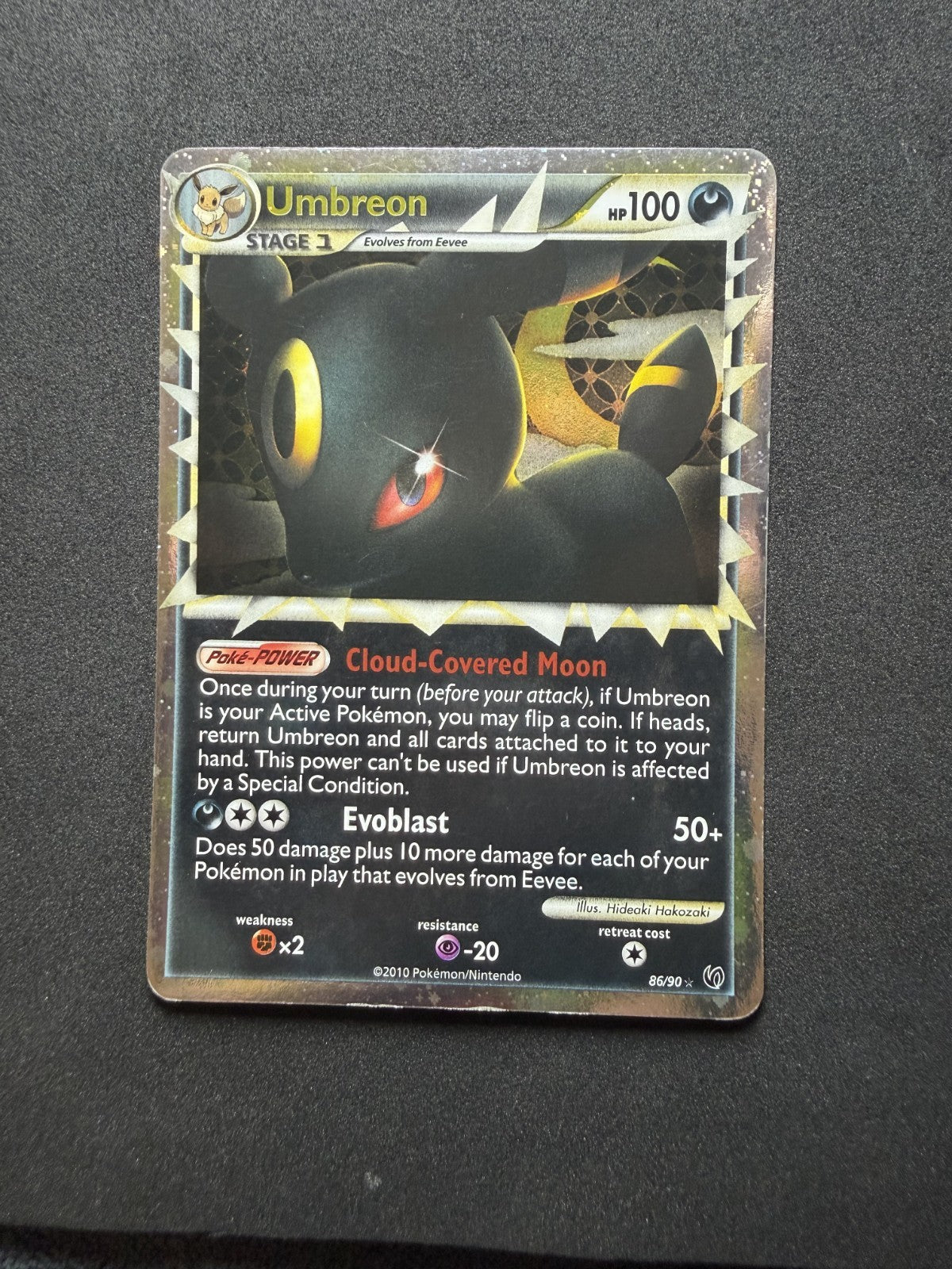 Pokémon TCG Umbreon Prime 86/90 Undaunted 2010 Holo Foil - MP