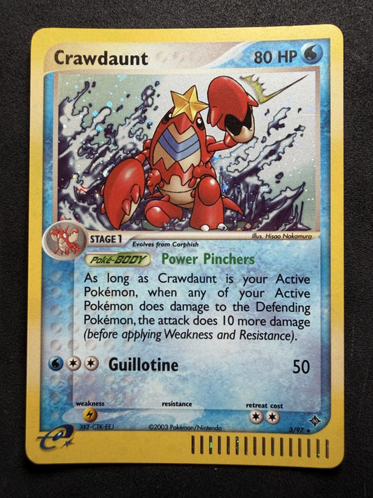Pokemon Company Pokemon TCG Crawdaunt 3/97 Dragon Holo Rare - LP