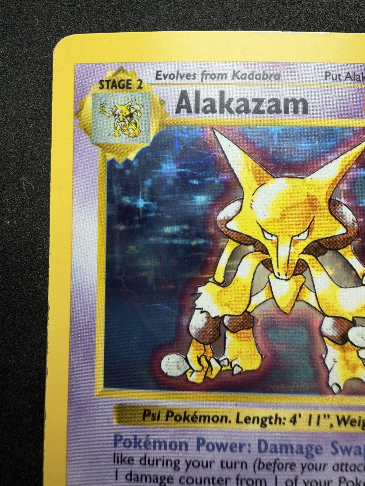 Pokemon TCG: Alakazam [Shadowless] #1 Pokemon Base Set - MP