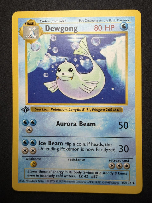 Pokemon TCG: Dewgong [1st Edition] #25 Shadowless - NM