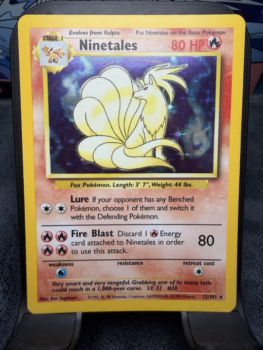 Ninetales 12/102 - Base Set Unlimited - Holo Rare - LP