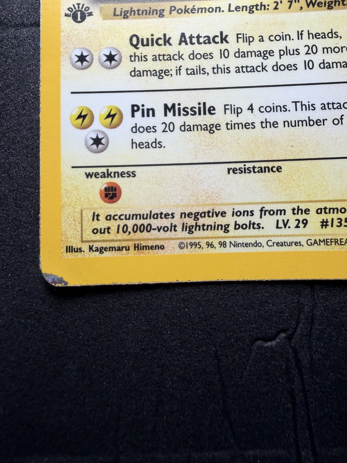 Jolteon - 4/64 - 1st Edition - Holo Rare - Jungle - Pokemon Card - MP