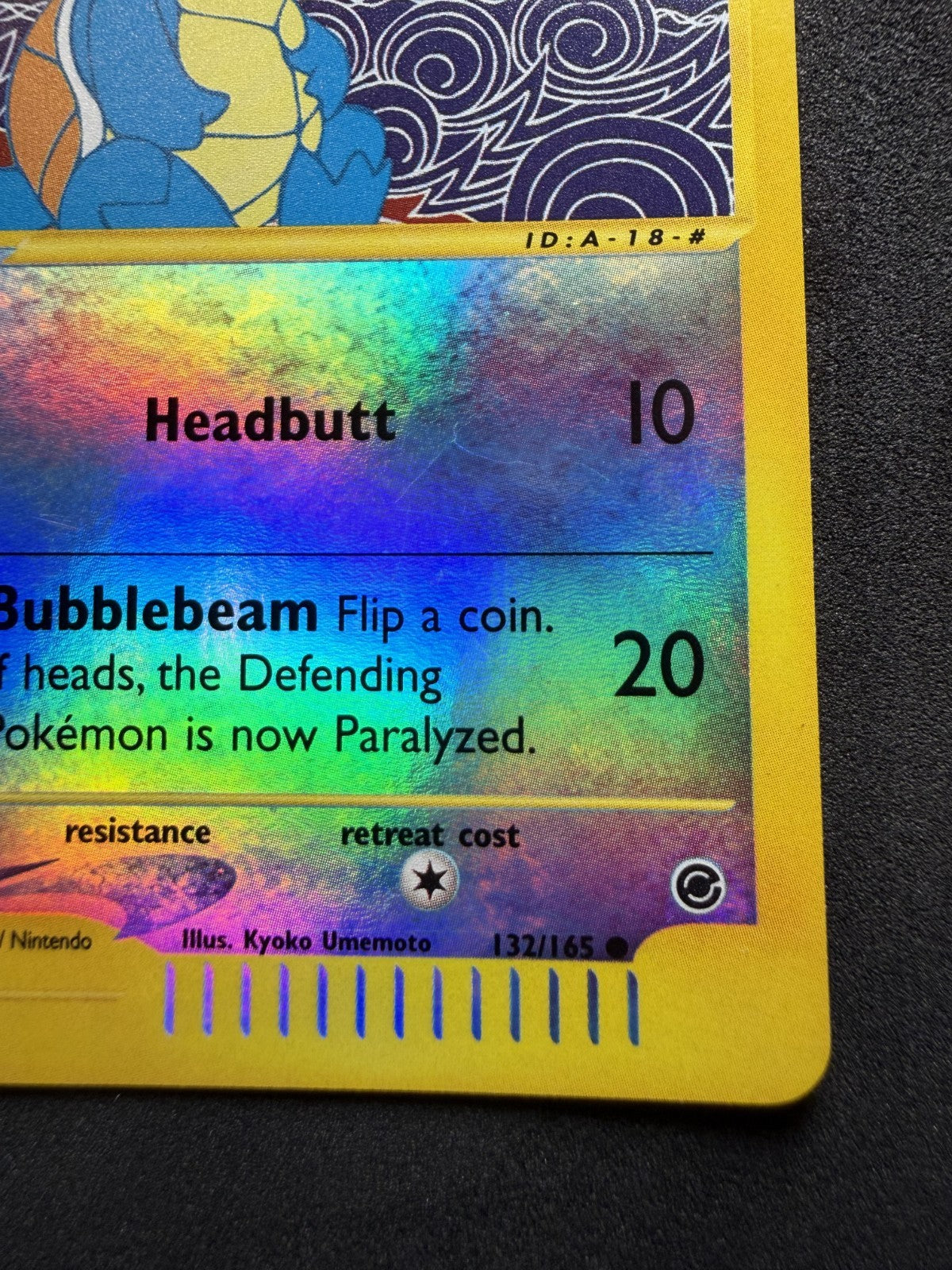 Squirtle 132/165 Expedition Base Set Reverse Holo Pokemon - LP