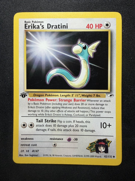 Pokemon TCG: Erika's Dratini [1st Edition] #42 Pokemon Gym Heroes - NM